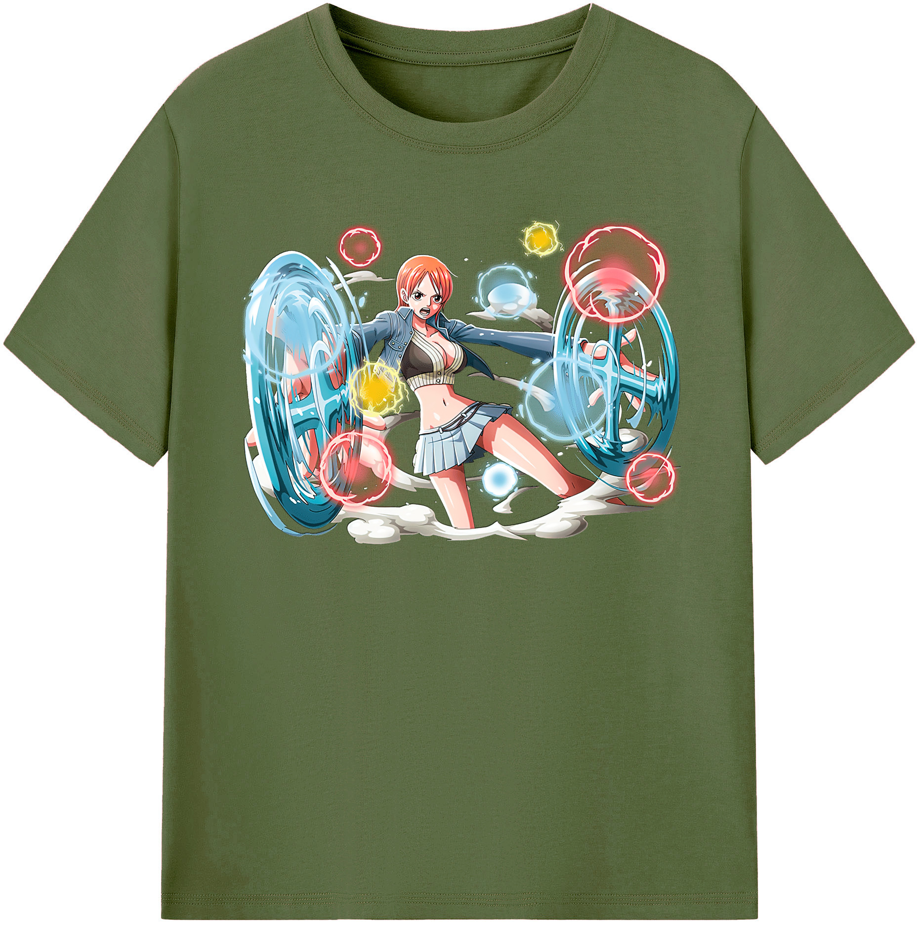 ワンピース ナミ ONE PIECE Nami 綿100％半袖Tシャツ（フロントプリント）